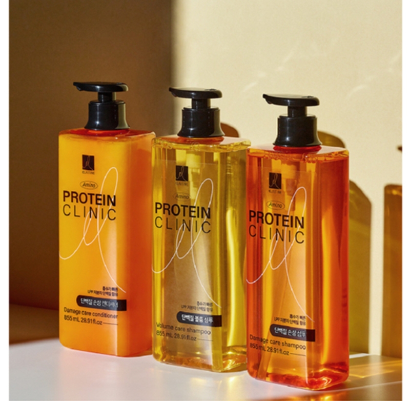 Dầu Gội Chăm Sóc Tóc Hư Tổn Elastine Amino Protein Clinic Damage Care Shampoo 855ml