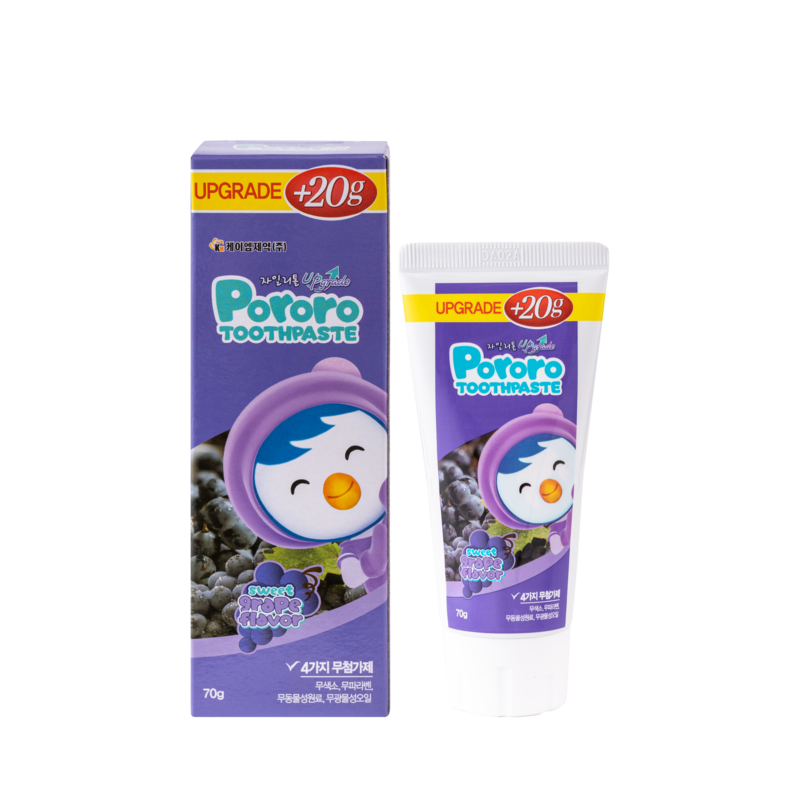 Kem đánh răng Pororo cho bé vị chuối/ đào/ nho 70g