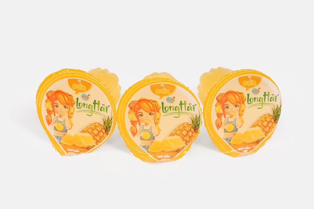 [Thùng 20 lốc x 5 cốc] Long Hải Thạch Rau Câu Vị Dứa Cốc 95g