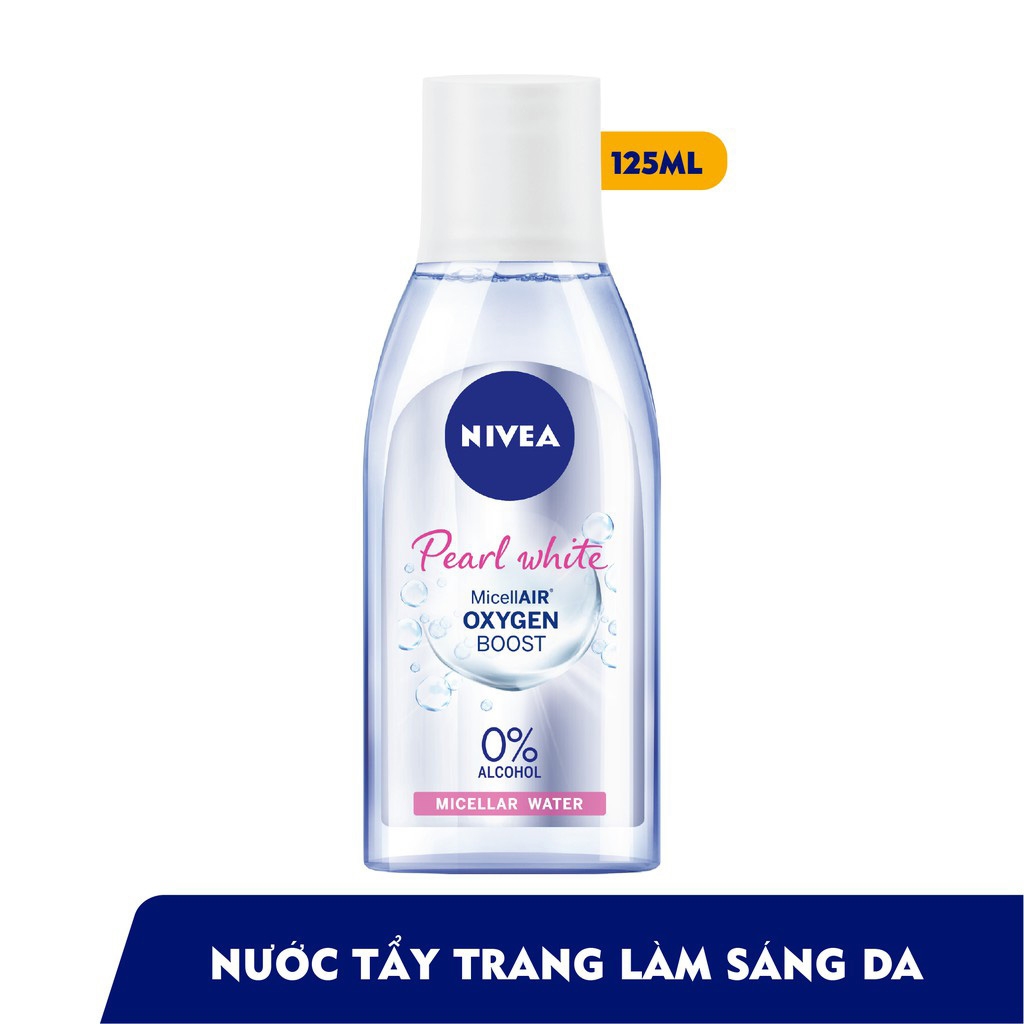 [HCM] Nước tẩy trang Nivea tinh chất ngọc trai sáng da Pearl White Micellair Oxygen Boost Micellar Water 125ml