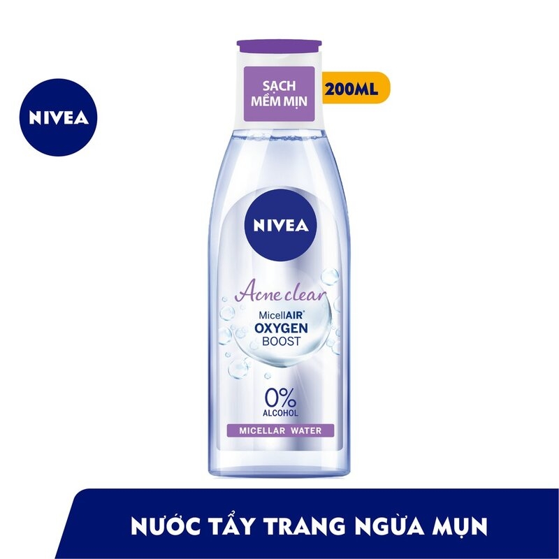 [HCM] Combo Sữa rửa mặt Nivea đất sét ngọc trai làm sáng da Pearl White Micro Bubbles Deep Clean Clay Foam 5 in 1 100g và Nước tẩy trang Nivea sạch sâu ngăn ngừa mụn Acne Clear Micellair Oxygen Boost Micellar Water 200ml