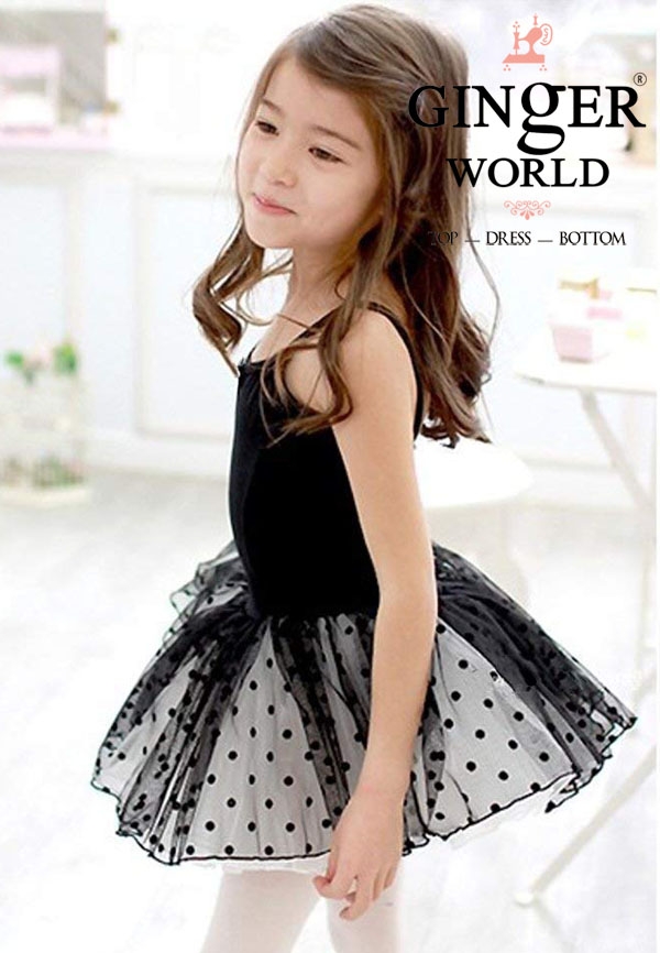 Đầm múa ballet bé gái Ginger World PD342 - Đen