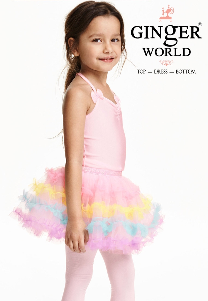 Đầm múa ballet bé gái Ginger World PD343 - Hồng