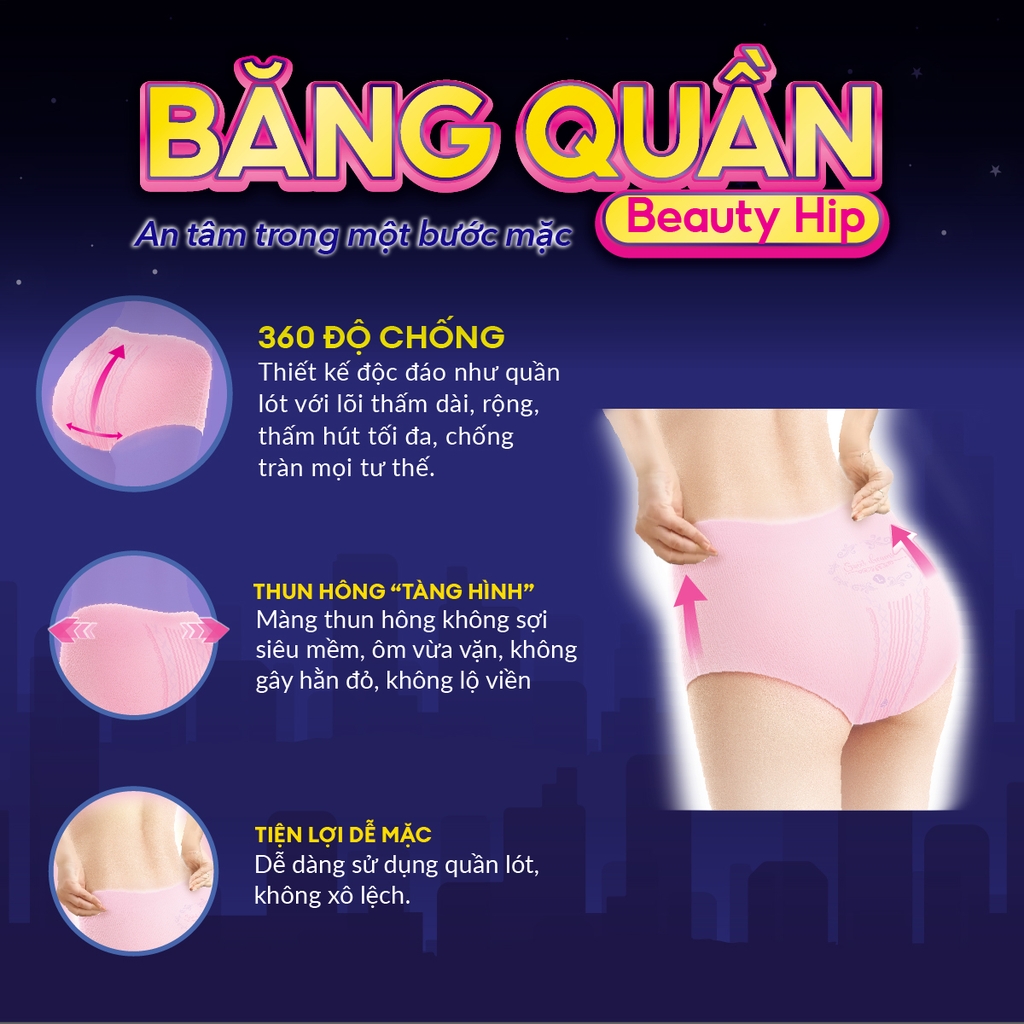 [COMBO 6] Diana Băng Quần Beauty Hip size M-L 5 miếng/gói