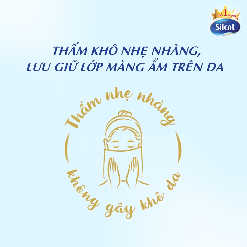[COMBO 3-TẶNG DDVSPN COOL 150ML] Khăn khô lau mặt Silcot 40 miếng