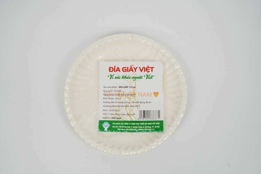 Đĩa giấy Việt 15cm - Lốc 10 chiếc