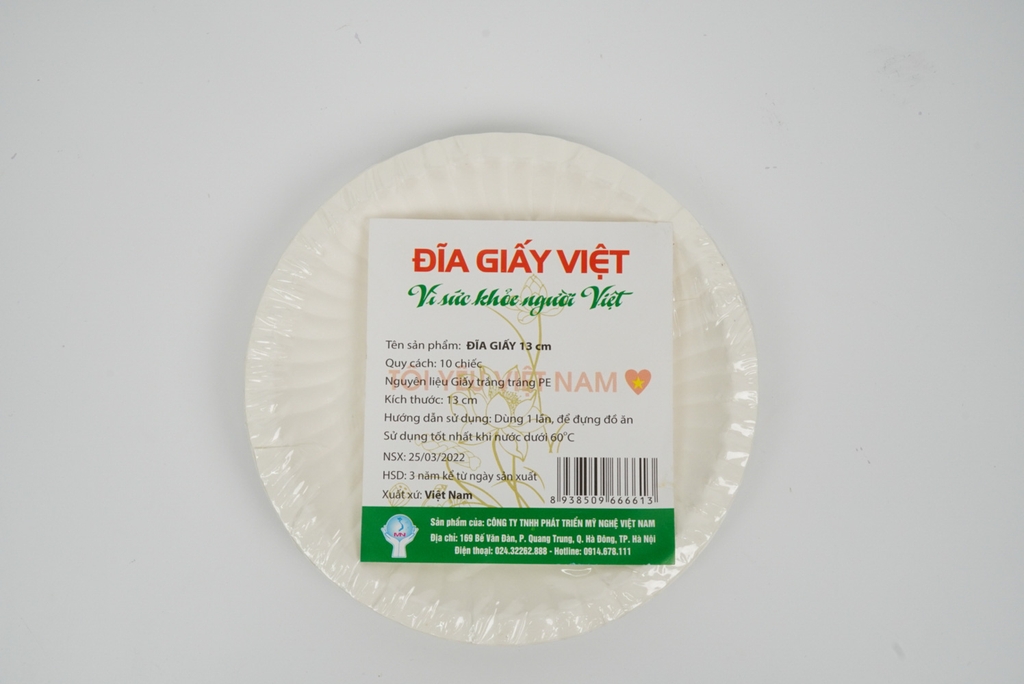 Đĩa giấy Việt 13cm - Lốc 10 chiếc