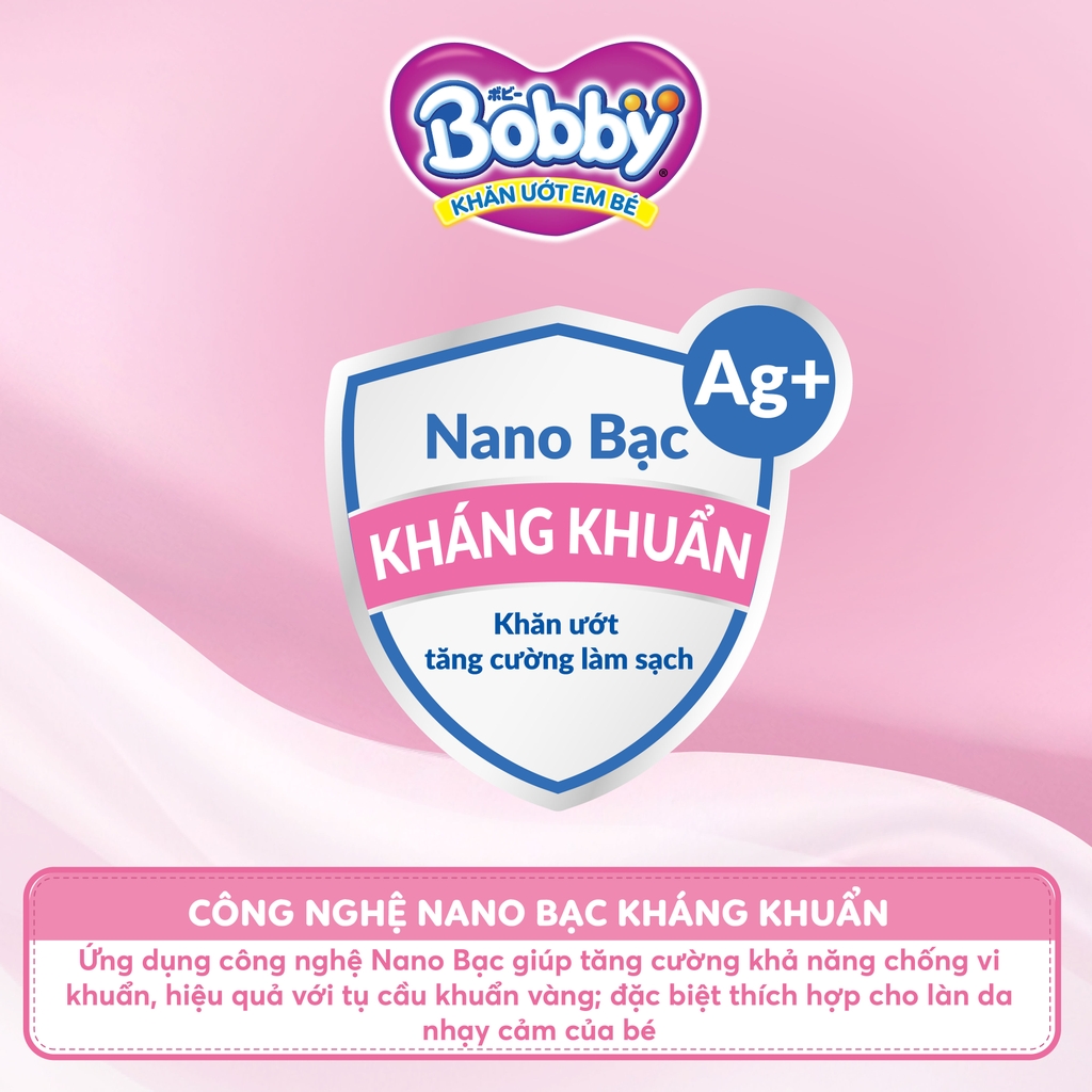 Bobby Khăn ướt em bé 100 miếng/gói (có hương)