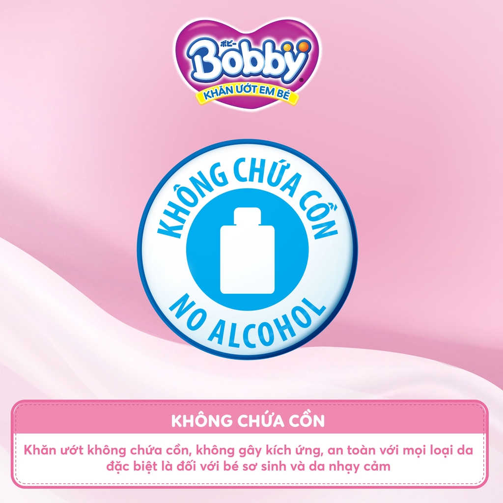 [THÙNG 16 GÓI] Khăn ướt Bobby Care không hương/có hương - gói 100 tờ