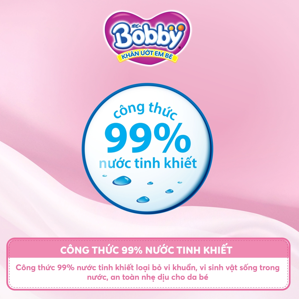 [THÙNG 16 GÓI] Khăn ướt Bobby Care không hương/có hương - gói 100 tờ