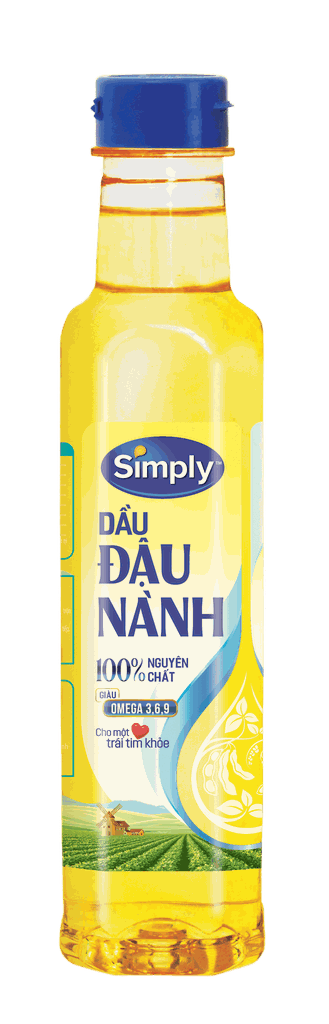 [THÙNG 12 CHAI] Dầu đậu nành Simply 100% nguyên chất 1L