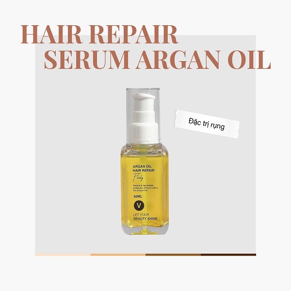 Combo tóc bồng bềnh (Hồng): 1 Serum dưỡng tóc Vyvy Hair Care Argan Oil Hair Repair 50ml và 1 Sữa dưỡng tóc Vyvy Hair Care Must Have 100g - dành cho tóc nhuộm