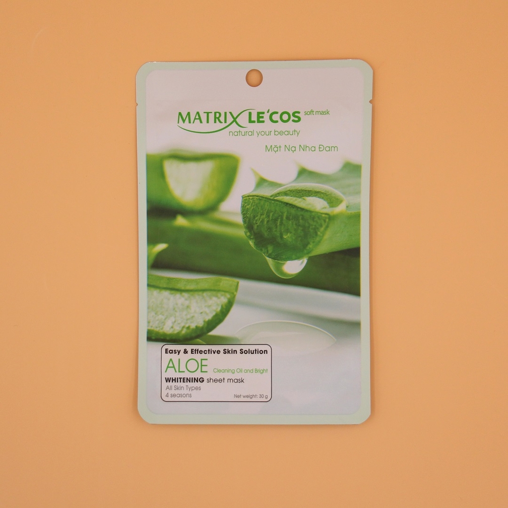 Mặt nạ Matrix Le'cos nha đam (Hộp 20 chiếc x 30g)