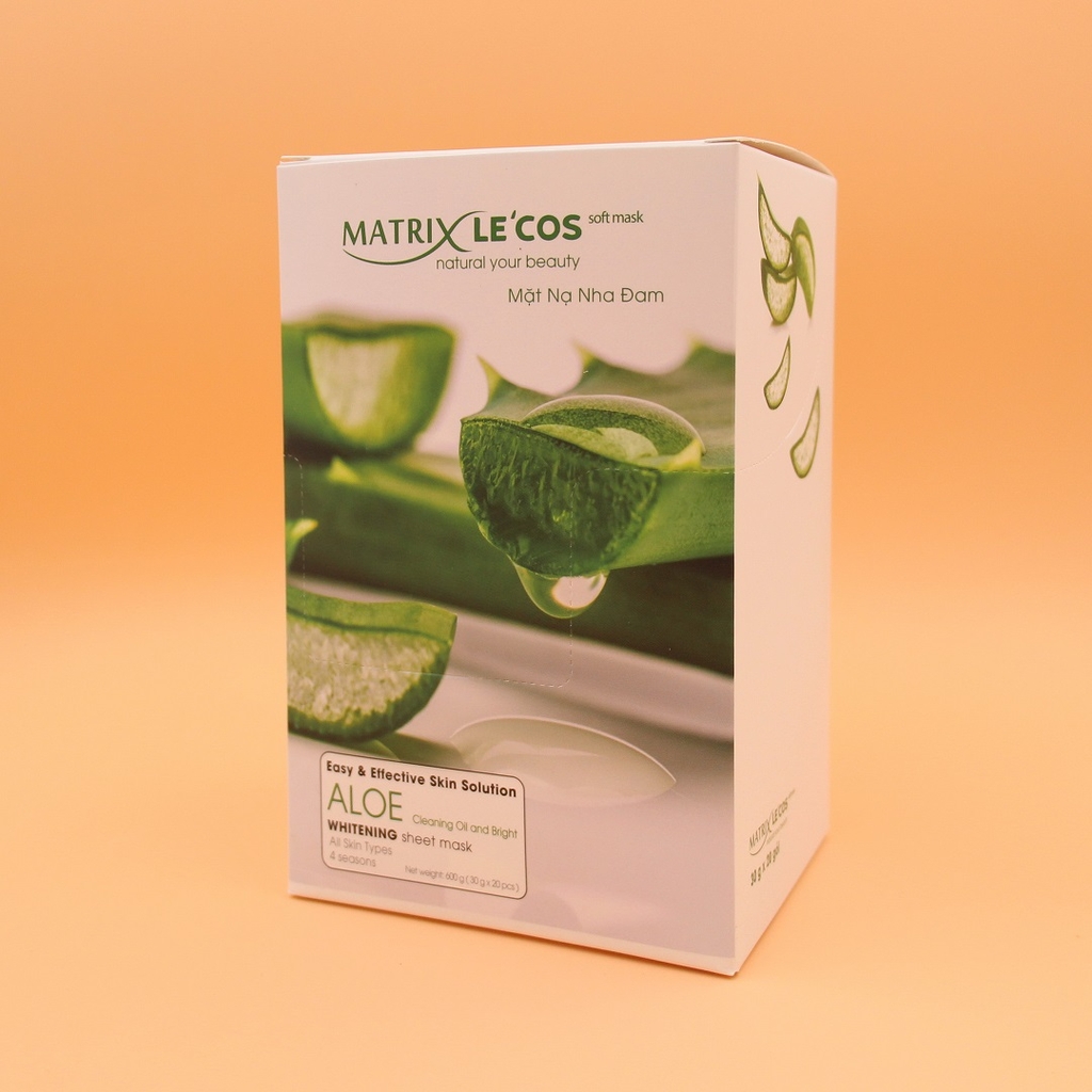 Mặt nạ Matrix Le'cos trà xanh (Hộp 20 chiếc x 30g)