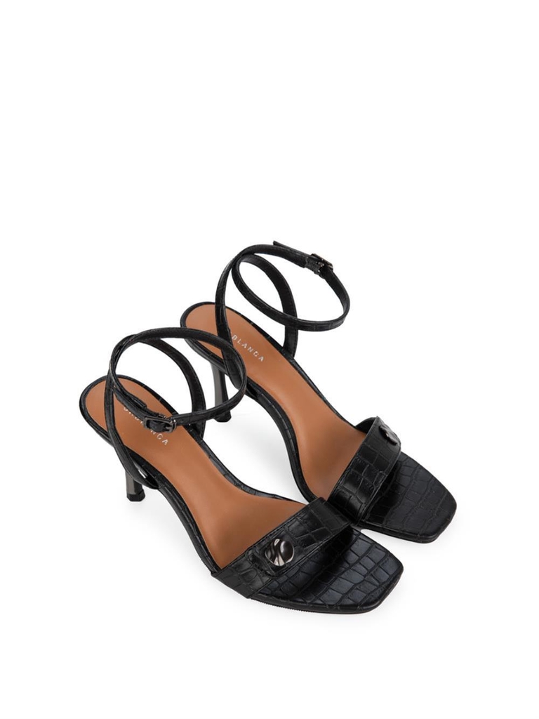 Giày sandal gót mạ kim loại Sablanca SN0141 - Đen