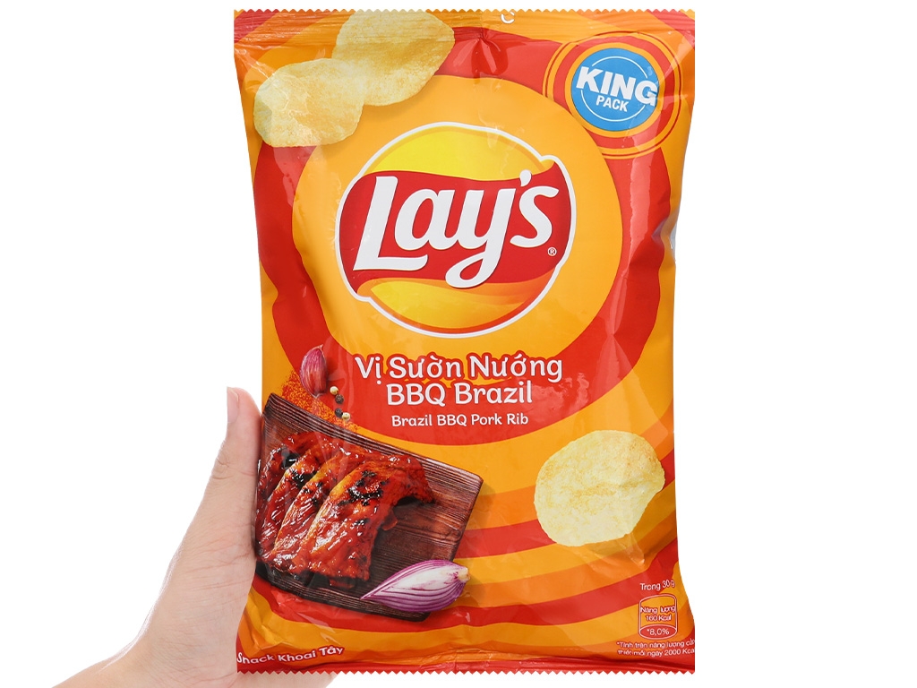 Lay's Vị Sườn Nướng BBQ Brazil gói 53g
