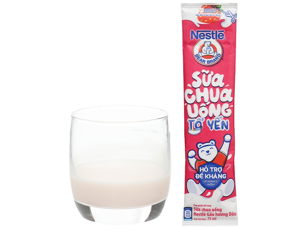 Sữa chua uống Nestle gấu que 85ml vị dâu