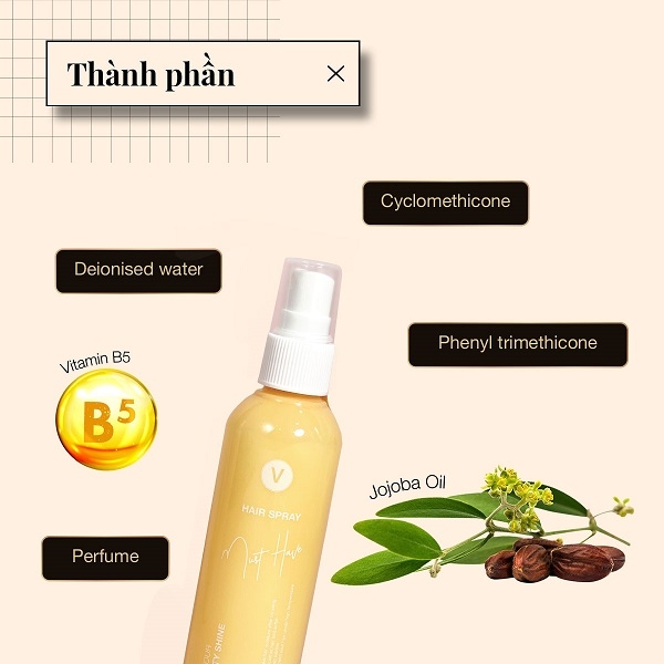 [HCM] Sữa dưỡng tóc Vyvy Hair Care Must Have 100g - dành cho tóc đen