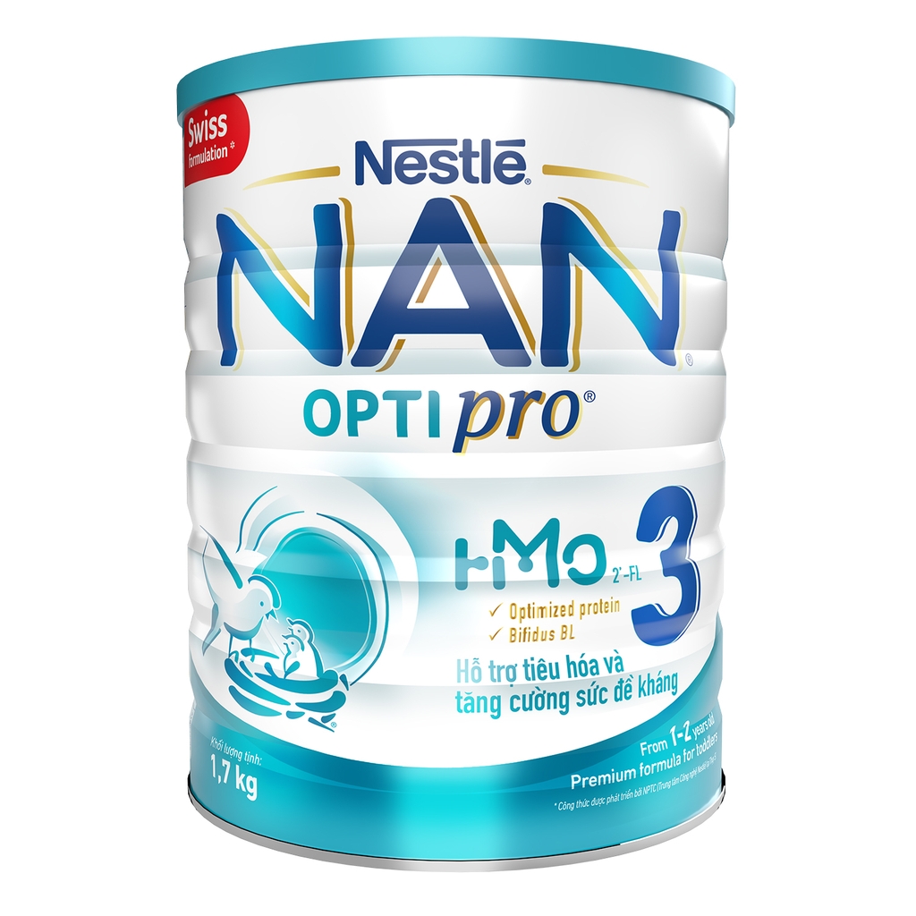 Sữa bột Nestle Nan số 3 cho bé từ 1 - 2 tuổi - 1700g