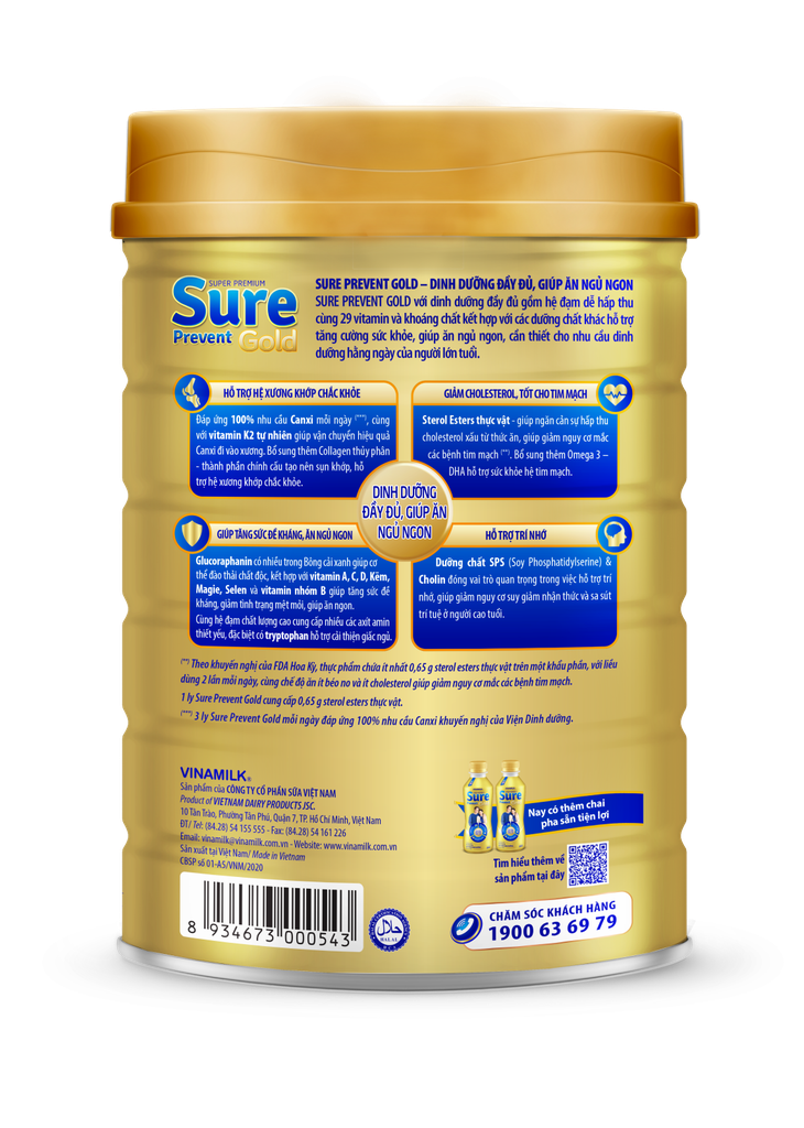 Sữa bột Vinamilk Sure Prevent - 900g