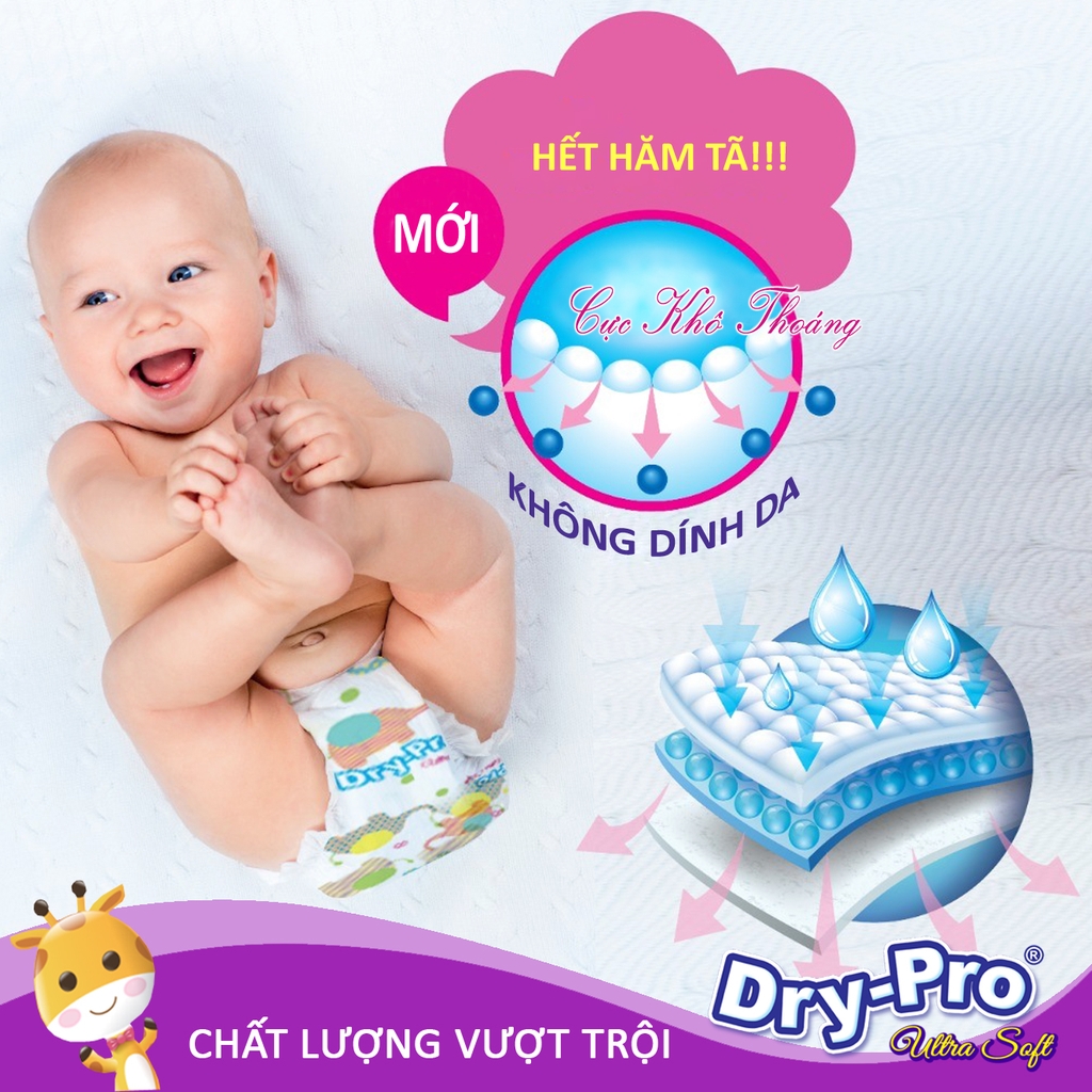 [Tặng 1 cây rửa bình Pur] Tã dán Drypro M74