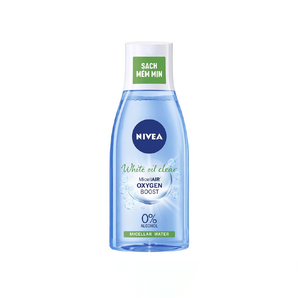 [HCM] Nước tẩy trang Nivea sáng da và kiểm soát nhờn mụn White Oil Clear Micellair Oxygen Boost Micellar Water 125ml