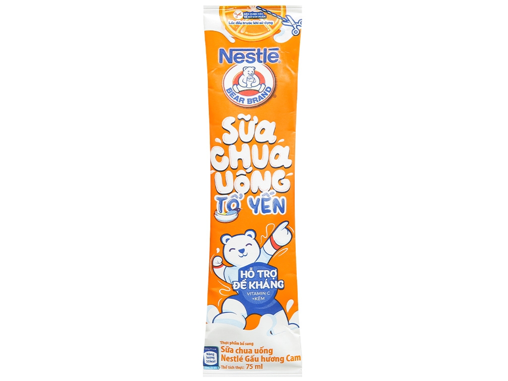 Sữa chua uống Nestle gấu que 85ml vị cam