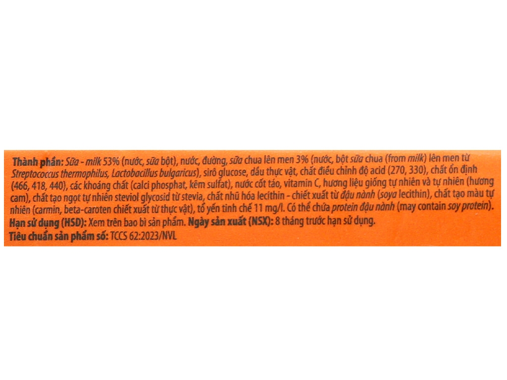 Sữa chua uống Nestle gấu que 85ml vị cam