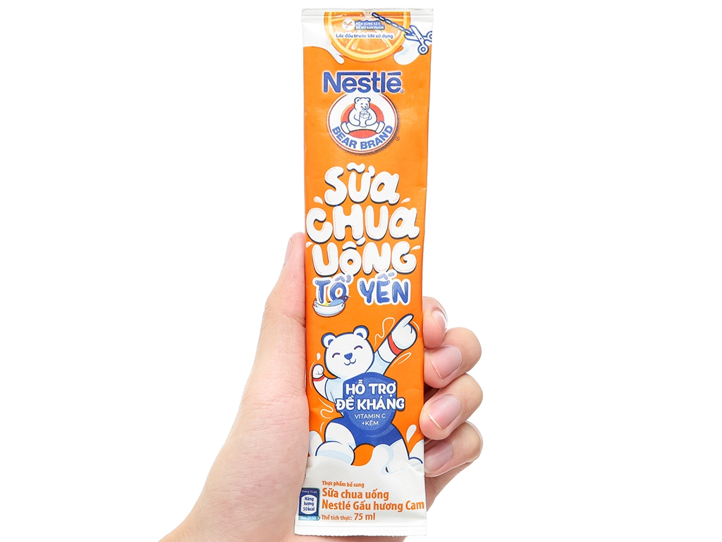 Sữa chua uống Nestle gấu que 85ml vị cam