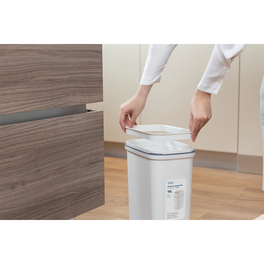 Thùng rác nắp lật Hiro 10L (loại kèm ruột)
