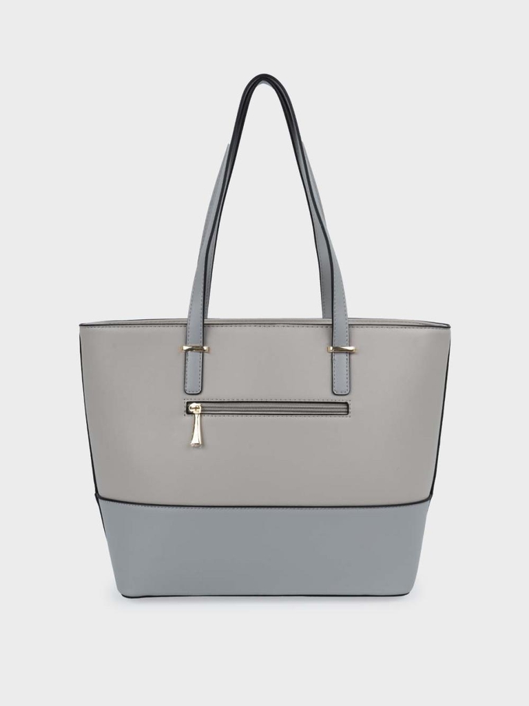 Túi tote phối 2 tone màu Sablanca TO0059 - Xám tông ấm