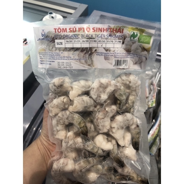 [HCM] Tôm sú PTO sinh thái Seaprodex - Túi 250g - Kích cỡ 41/50