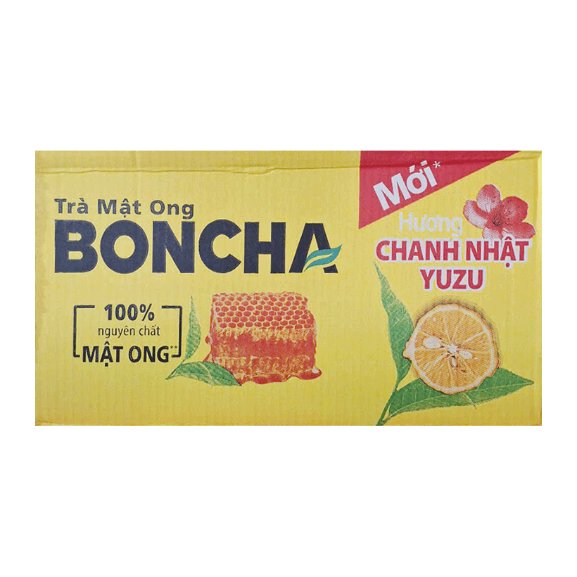 [THÙNG 24 CHAI] Boncha Trà Mật Ong Hương Chanh Nhật Yuzu Chai 450ml