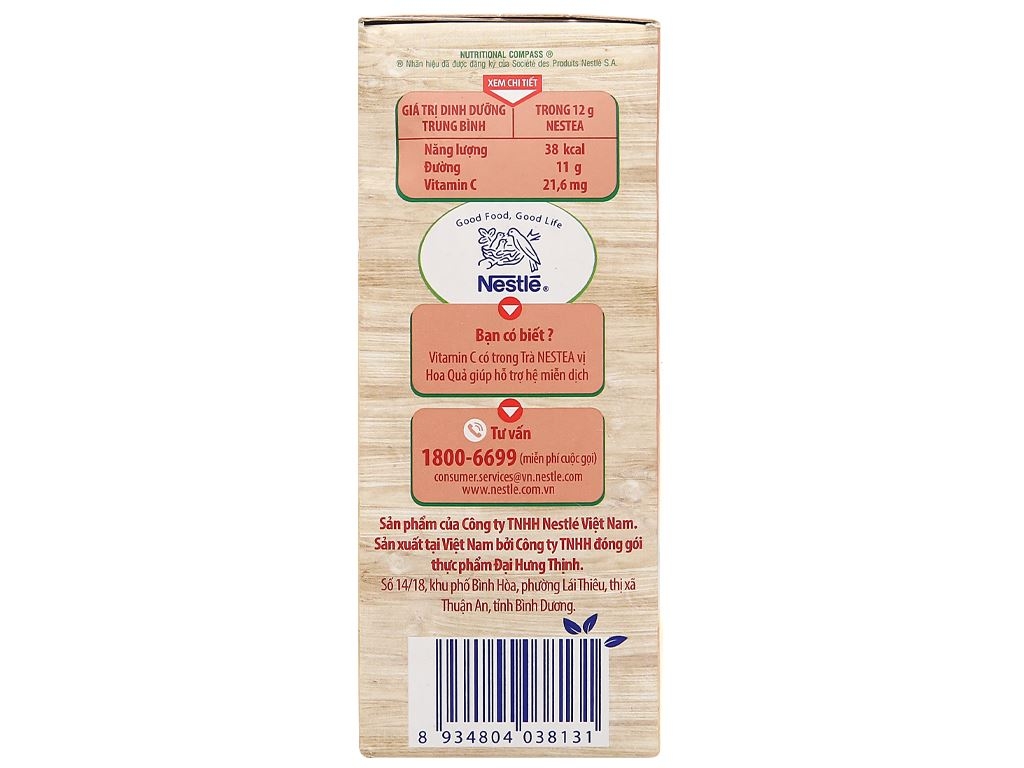 Trà Vị Hoa Quả Nestea hộp 144g (12 gói x 12g)