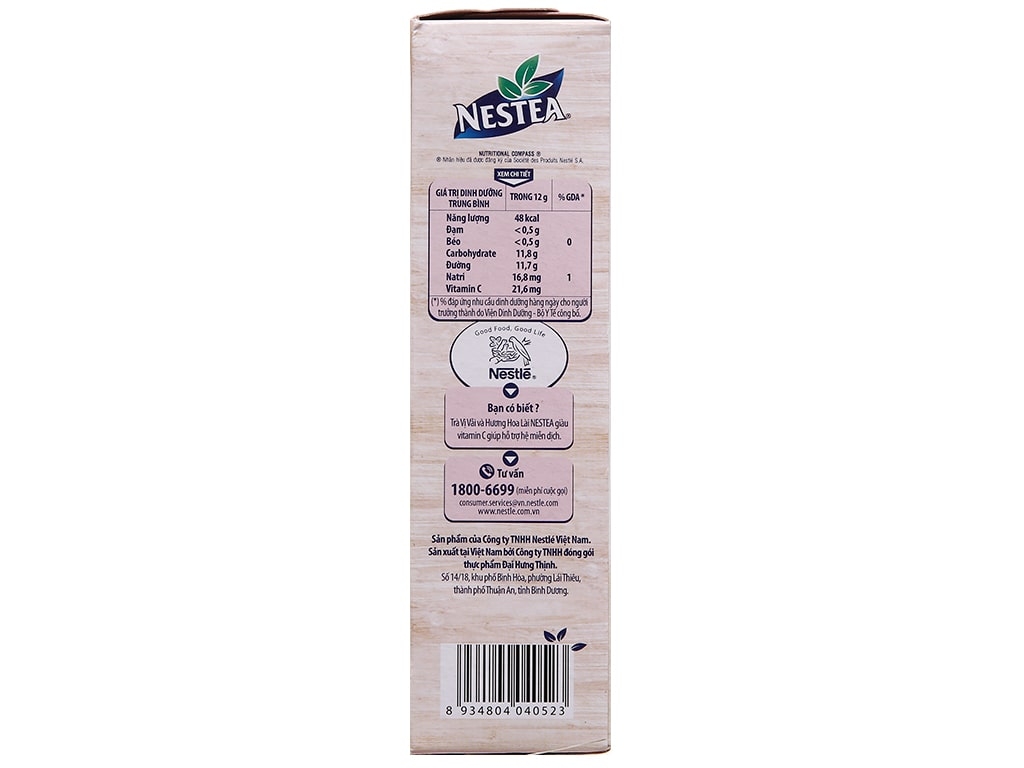 Trà NESTEA vị vải và hương hoa lài hộp 144g (12 gói x 12g)
