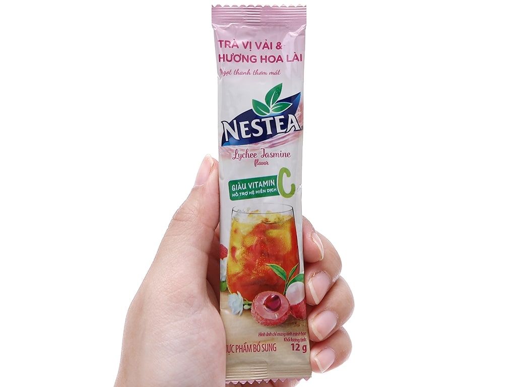 Trà NESTEA vị vải và hương hoa lài hộp 144g (12 gói x 12g)