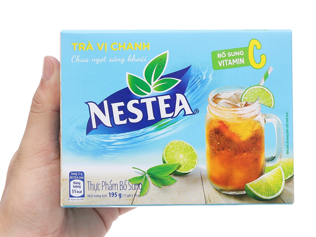 Trà NESTEA vị chanh hộp 195g (15 gói x 13g)