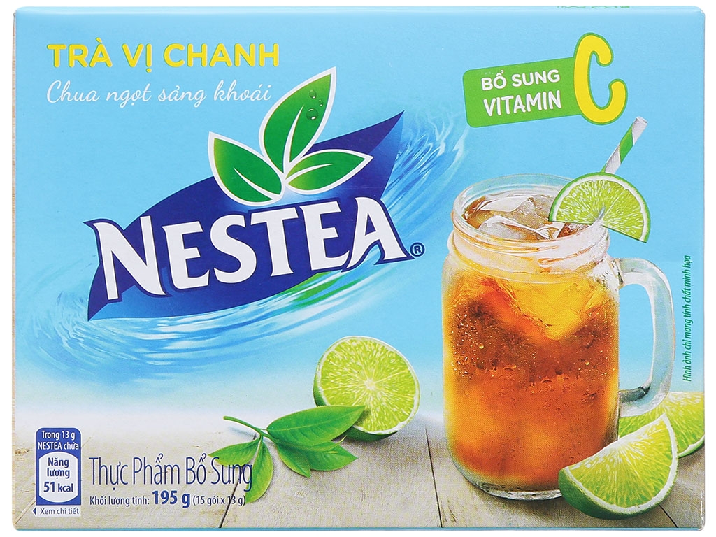 Trà NESTEA vị chanh hộp 195g (15 gói x 13g)