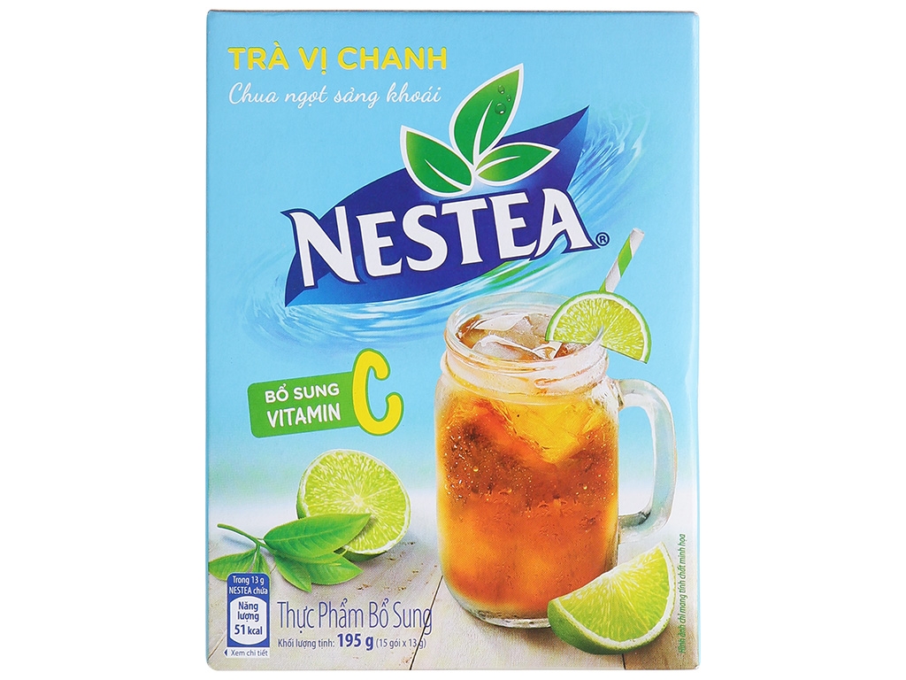 Trà NESTEA vị chanh hộp 195g (15 gói x 13g)