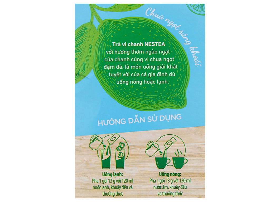 Trà NESTEA vị chanh hộp 195g (15 gói x 13g)