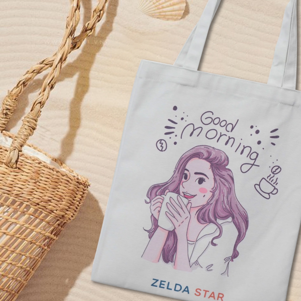 Túi vải canvas Zelda Star, túi vải cô gái thời trang - 52CV0010321PUR