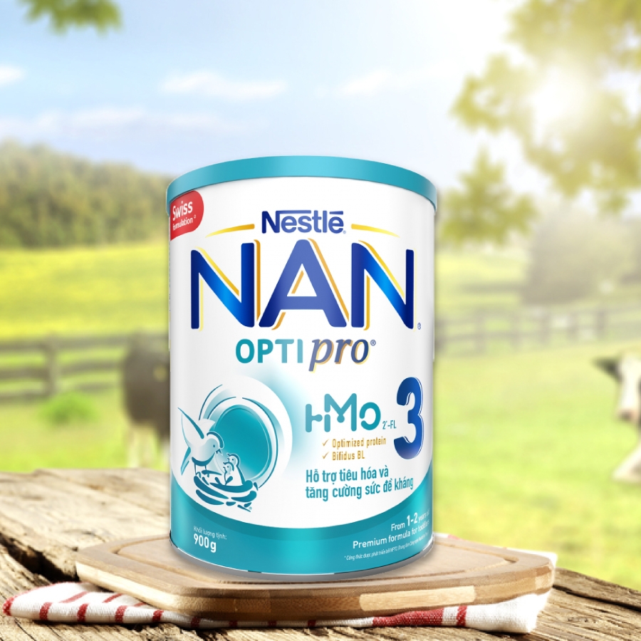 Sữa bột Nestle Nan số 3 cho bé từ 1 - 2 tuổi - 900g
