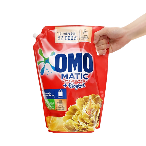 Nước Giặt Omo Matic Comfort Tinh Dầu Thơm - Túi 2kg/2.9kg