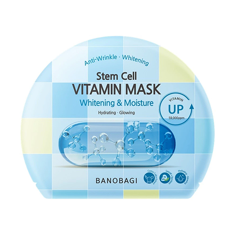 Mặt nạ BANOBAGI Stem Cell Vitamin Mask Whitening And Moisture miếng 30g