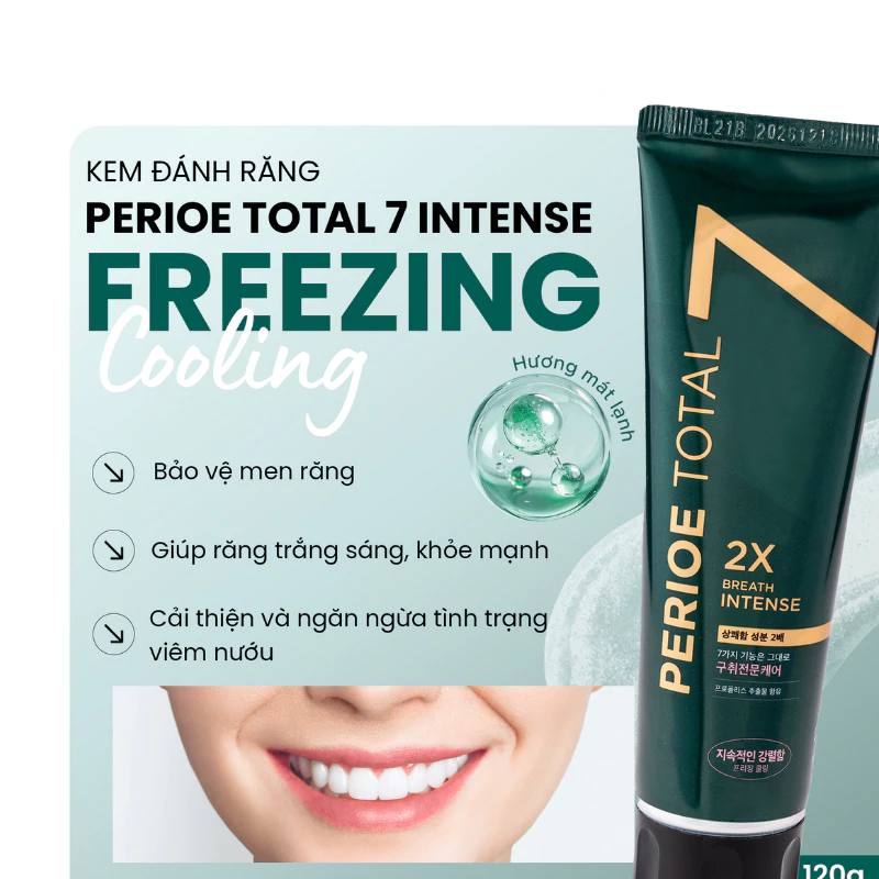 Kem Đánh Răng Perioe Total7 Intense 120g