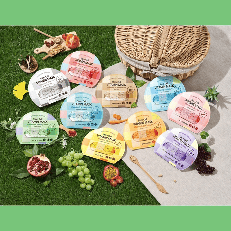Mặt nạ BANOBAGI Stem Cell Vitamin Mask Whitening And AC Care miếng 30g