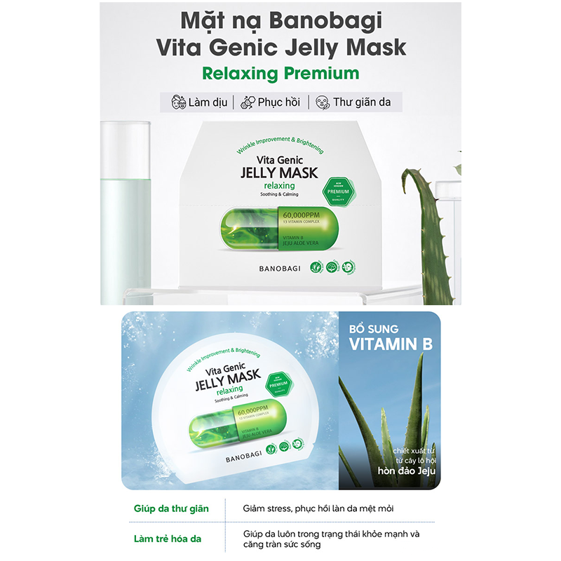 Mặt nạ BANOBAGI Vita Genic Jelly Mask Relaxing miếng 30g