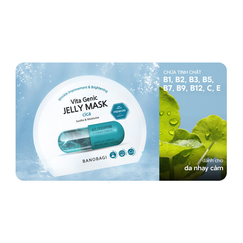 Mặt nạ BANOBAGI Vita Genic Jelly Mask Cica miếng 30g