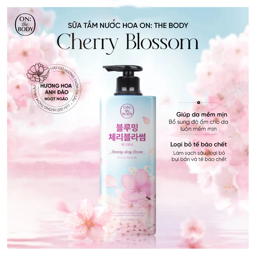 Sữa Tắm ON: THE BODY Flower Cherry Blossom Body Wash 900g