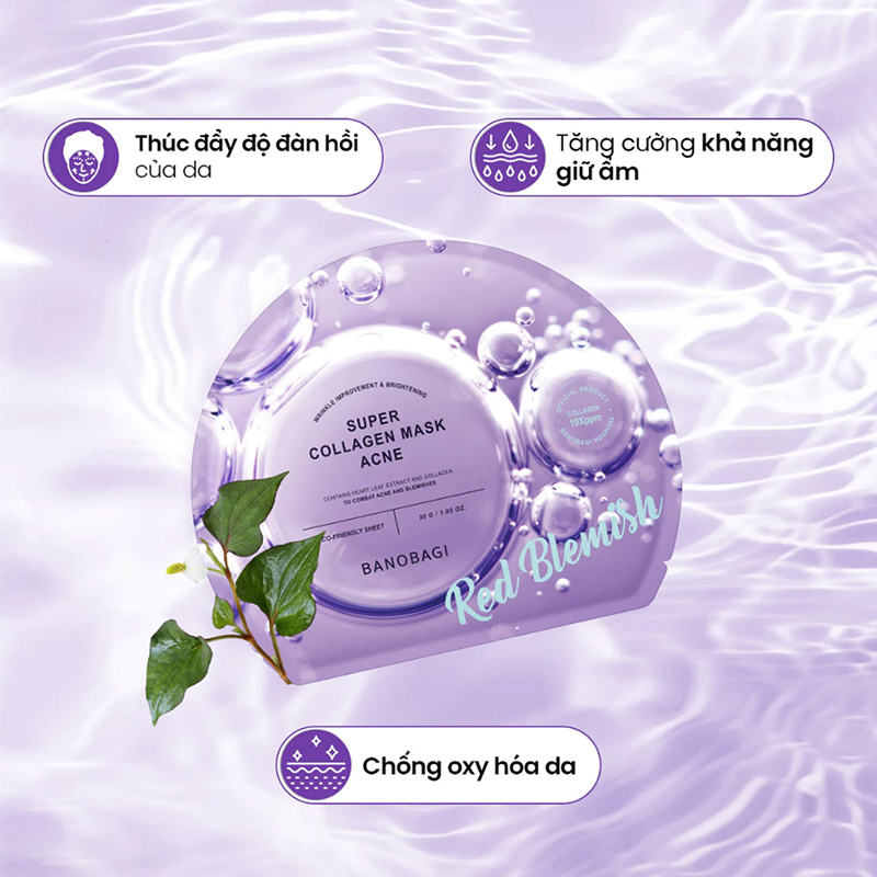 Mặt nạ BANOBAGI Super Collagen Mask Acne miếng 30g